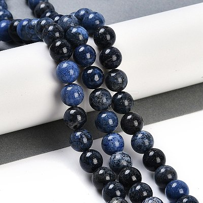 Natural Dumortierite Beads Strands G-G167-A06-10MM-1