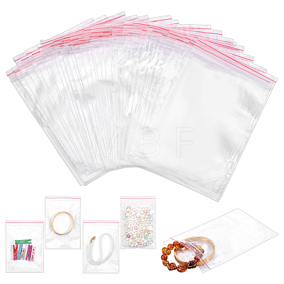 1000Pcs Plastic Resealable Packaging Bags OPP-PH0001-38-1