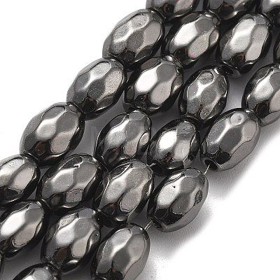 Synthetic Magnetic Hematite Beads Strands G-P518-07-1