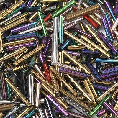 Glass Round Bugle Beads SEED-XCP0001-44-1