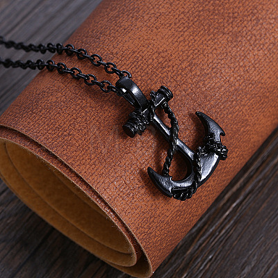 Pirate Anchor Alloy Pendant Necklaces FS-WGF47F3-03-1