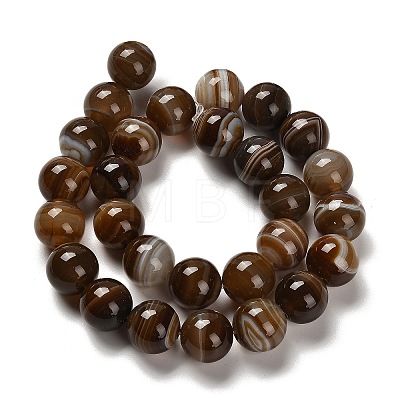 Dyed Natural Banded Agate Beads Strands G-G175-A08-01-1