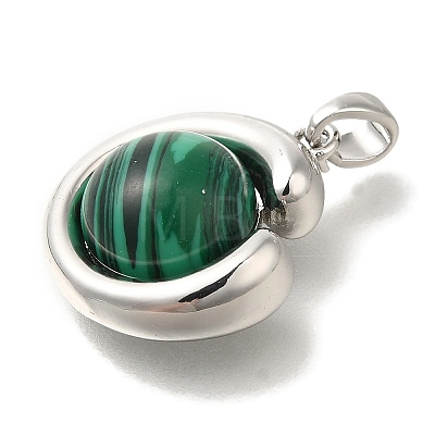 Synthetic Malachite Pendants KK-K388-01P-1