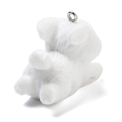 Flocky Resin Pendants RESI-Q002-06A-1