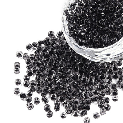 Glow in the Dark Luminous Transparent 8/0 Glass Seed Beads SEED-YWC0001-01A-1