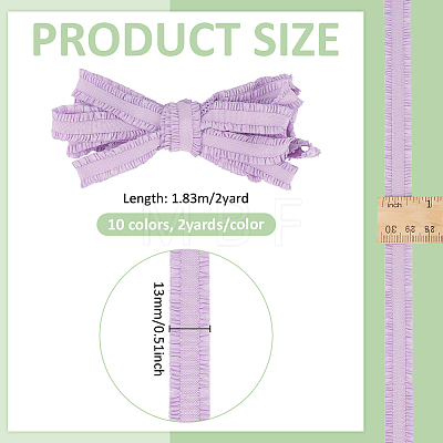10 Colors Polyamide Elastic Stretch Lace Trim OCOR-FG0003-35-1