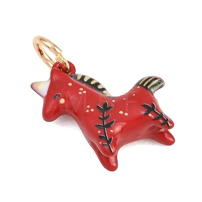 Spray Painted Brass Pendants KK-D256-02C-1
