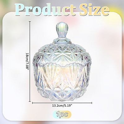 Glass Candy Storage Box HOUS-WH0007-008A-1