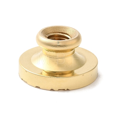 Golden Plated Round Shaped Wax Seal Brass Stamp Head STAM-K001-07G-04-1