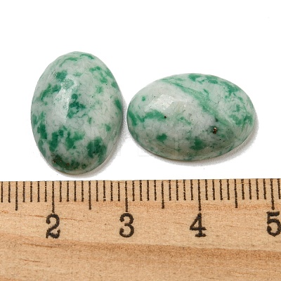 Natural Green Spot Jasper Cabochons G-C115-01A-12-1