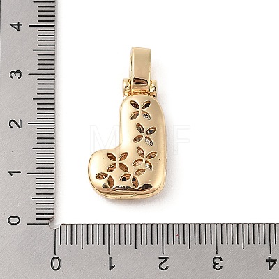 Brass Micro Pave Cubic Zirconia Pendants ZIRC-P121-01G-L-1