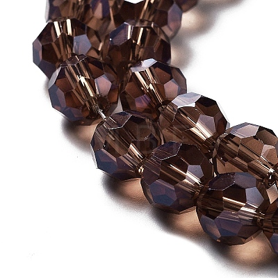 Electroplate Transparent Glass Beads Strands EGLA-A035-T8mm-A13-1