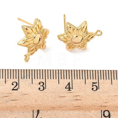Brass Stud Earring Findings KK-C099-14G-1