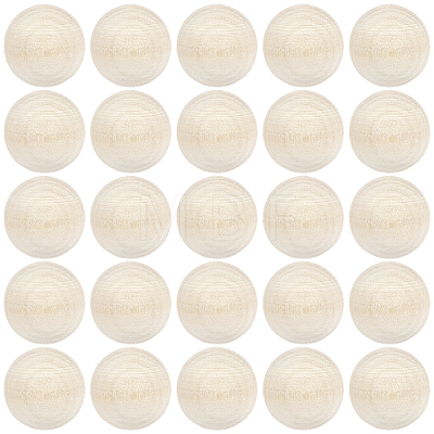 75Pcs Natural Wooden Round Ball WOOD-PA0001-84A-1