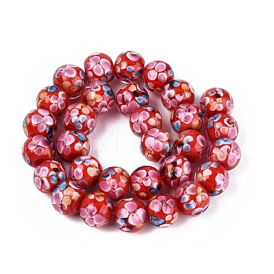 Handmade Lampwork Beads Strands LAMP-Q041-08D-1