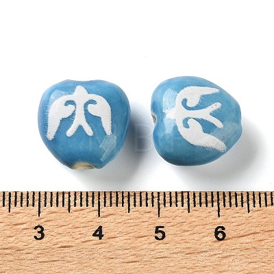 Printed Handmade Porcelain Beads FIND-H023-01D-1