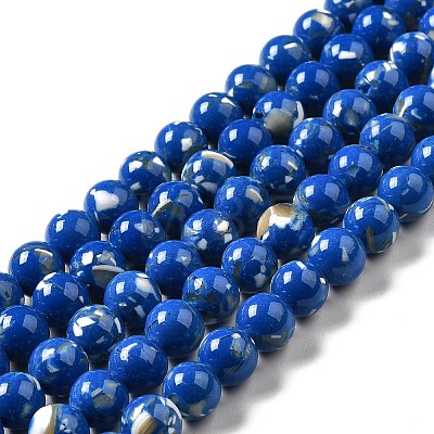 Synthetic Turquoise and Sea Shell Assembled Beads Strands G-D482-01A-03-1