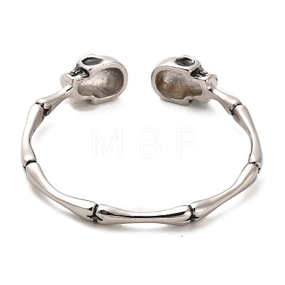 304 Stainless Steel Cuff Bangles BJEW-E094-18AS-1