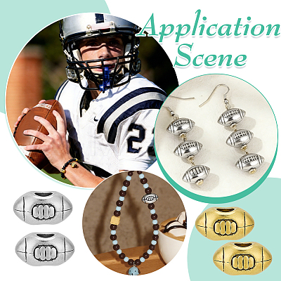 80Pcs 2 Colors Zinc Alloy European Beads FIND-PH0061-74-1