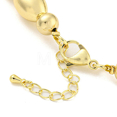 Brass Beaded Necklaces NJEW-P307-04G-1