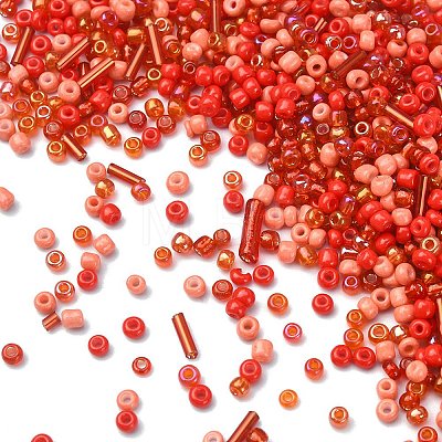 Opaque & Transparent Inside Colours Glass Seed Beads SEED-YW0002-17B-1