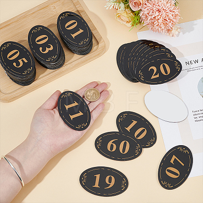 6 Bags 6 Styles Acrylic Number Plate AJEW-OC0016-08-1