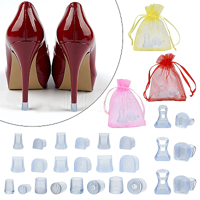 Gorgecraft 13 Pairs 13 Style PVC High Heel Stoppers Protector AJEW-GF0005-22A-1