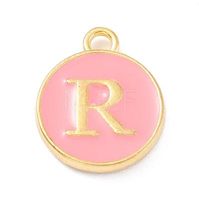 Golden Plated Alloy Enamel Charms ENAM-Q437-14R-1