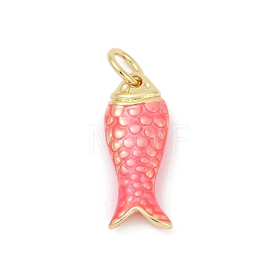 Brass Enamel Pendants KK-U062-22G-01-1