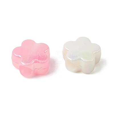 UV Plating Opaque Acrylic Beads OACR-G058-17D-1