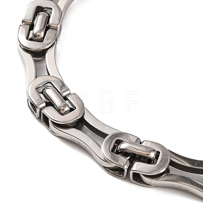 Tarnish Resistant 304 Stainless Steel Byzantine Chain Bracelets BJEW-B078-96P-1