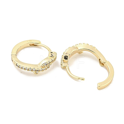 Brass Micro Pave Clear Cubic Zirconia Hoop Earrings for Women EJEW-S228-01G-1