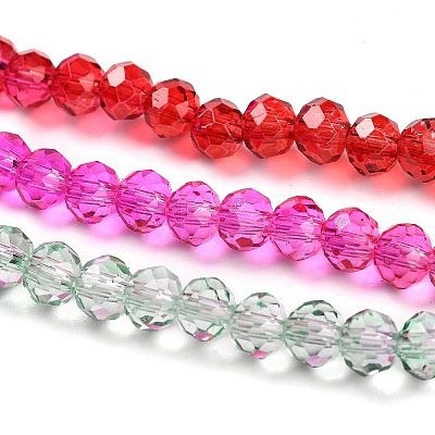 Transparent Painted Glass Beads Strands DGLA-A034-T4mm-A24-1