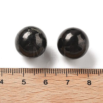 Natural Shungite Sphere Beads G-F675-01-A-1