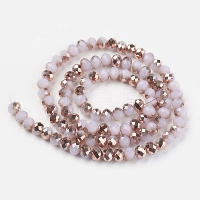 Electroplate Glass Beads Strands X-EGLA-A034-J6mm-N01-1