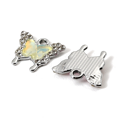 UV Plating Alloy Glass Pendants FIND-K032-46P-1