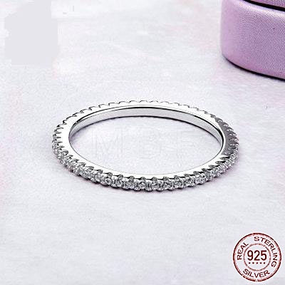 Anti-Tarnish Rhodium Plated 925 Sterling Silver Finger Rings RJEW-FF0008-008P-18mm-1