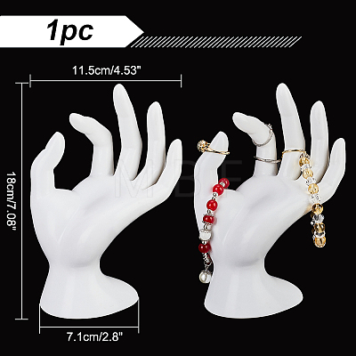 Plastic Mannequin Hand Jewelry Display Holder Stands RDIS-WH0009-013B-1