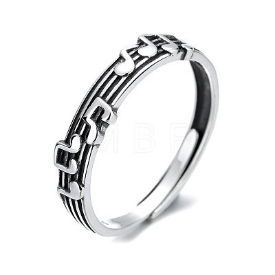 Musical Note 925 Sterling Silver Adjustable Rings FS-WG761CA-01-1