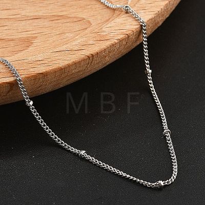 2MM Brass Satellite Chain Necklaces for Women NJEW-D302-49P-1