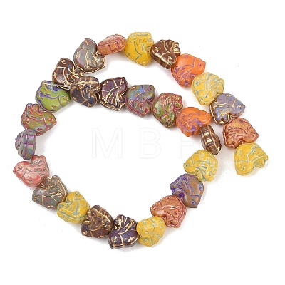Baking Paint Glass Beads Strands GLAA-F133-05-1