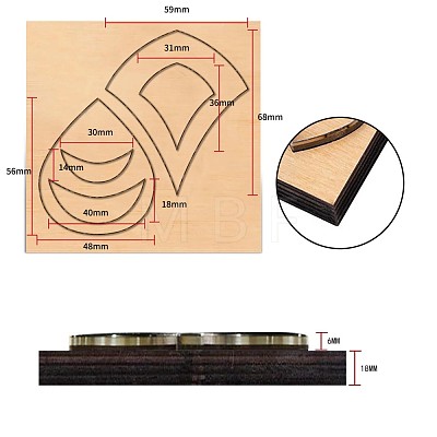 Wood Cutting Dies DIY-WH0169-27-1