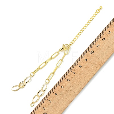 Brass Paperclip Chain & Twisted Chain Bracelet Making AJEW-JB01618-1