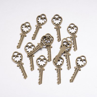 Alloy Key Pendants X-EA10901Y-AB-1