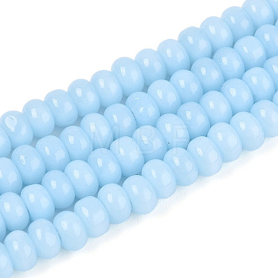Opaque Spray Painted Glass Beads GLAA-ZX008-4mm-18J-1