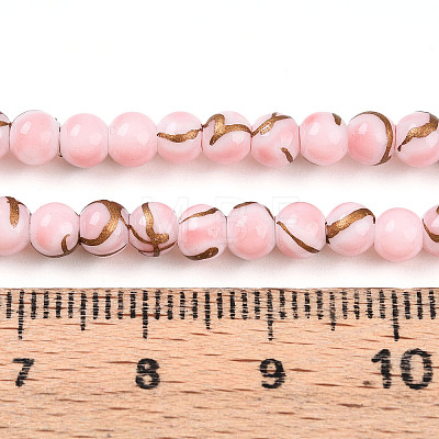 Baking Paint Glass Beads Strands DGLA-N010-4mm-01-1