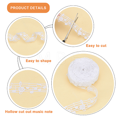 Hollow Lace Embossing Ribbon Tape DIY Sewing Wedding Decoration Accessories OCOR-WH0020-10-1