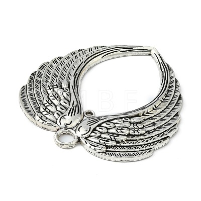 Tibetan Style Alloy Wing Large Pendants TIBEP-S100-AS-RS-1