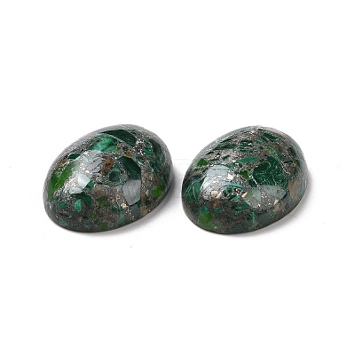 Natural Malachite Cabochons G-E464-42O-1