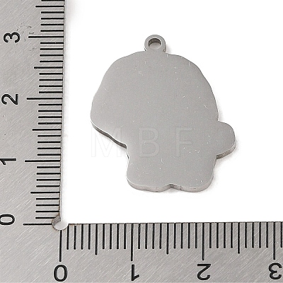 Non-Tarnish 304 Stainless Steel Pendants STAS-C095-22P-1